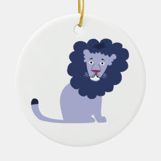 Ornement En Céramique Bleu bleu de lion
