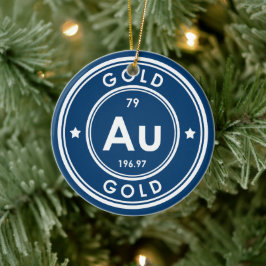 Ornement en céramique bleu élément or