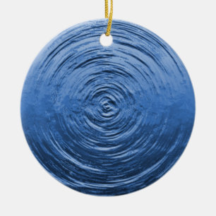 Ornement En Céramique Bleu onduleur
