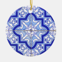 Bleu portugais et blanc de tuile