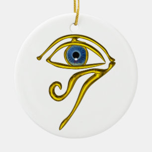Ornement En Céramique BLEU TALISMAN, Blanc