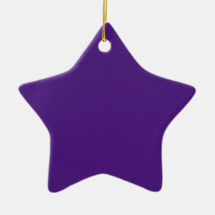 Ornement En Céramique Bleu-violet (cercle chromatique) (couleur unie) 