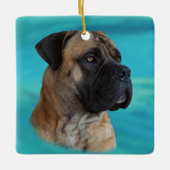 Ornement En Céramique Boerboel - mastiff sud-africain (Devant)