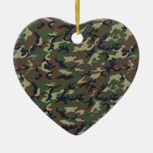Ornement En Céramique Bois de Camouflage Militaire