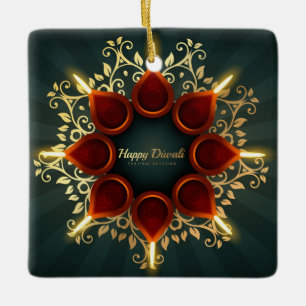 Ornement En Céramique Bon Diwali en céramique ornament
