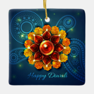 Ornement En Céramique Bon Diwali en céramique ornament