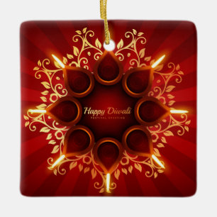 Ornement En Céramique Bon Diwali en céramique ornament