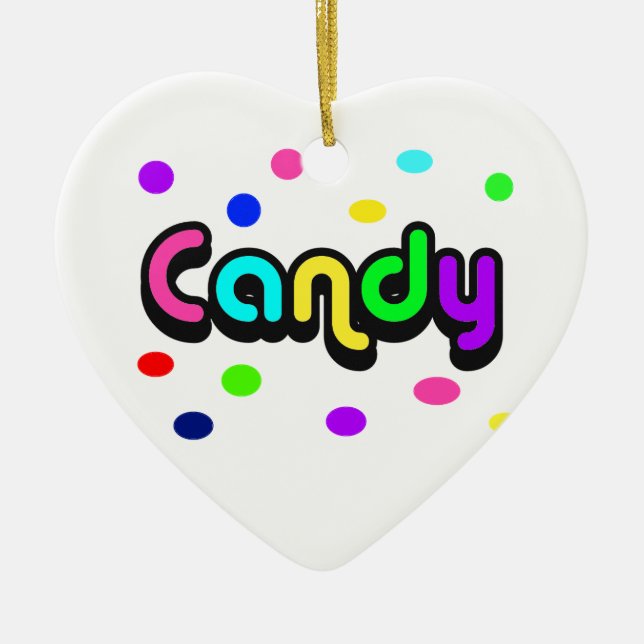 Ornement En Céramique Bonbons (Devant)