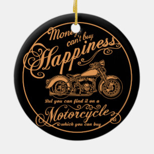 Ornement En Céramique Bonheur - moto