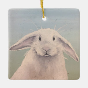 Ornement En Céramique Bonjour lapin