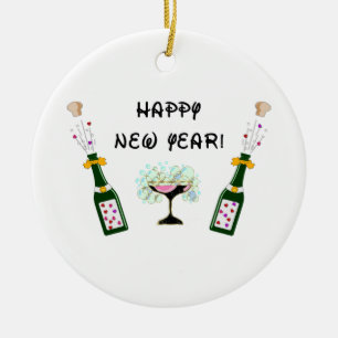 Ornement En Céramique Bonne année