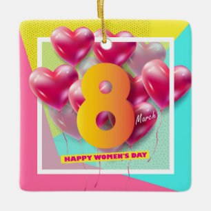 Ornement En Céramique Bonne journée des femmes ! Fête internationale du