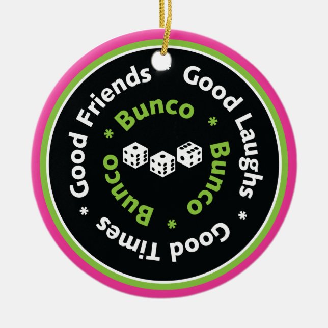 Ornement En Céramique bons amis de bunco (Devant)