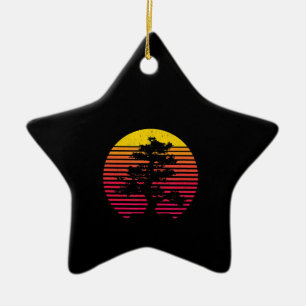Ornement En Céramique Bonsai Tree japonais Zen Bouddhiste Arbre Sunset
