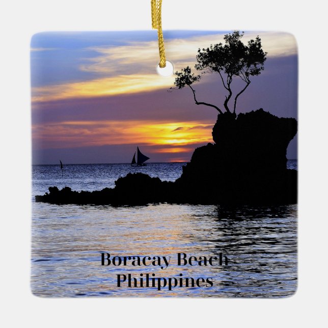 Ornement En Céramique Boracay Beach, Philippines, (Devant)