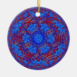Ornement En Céramique Bouddha bleu