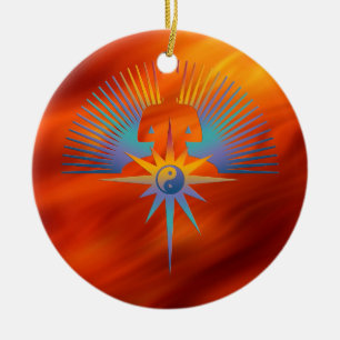 Ornement En Céramique Bouddha Star 3D