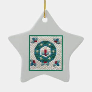 Ornement En Céramique Bougie couchée Premier Noël 2
