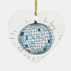 Ornement En Céramique Boule brillante de disco