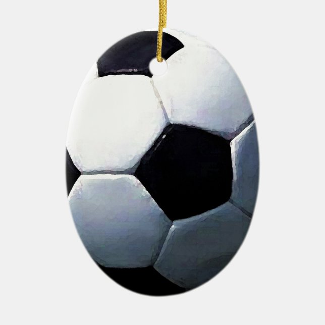 Ornement En Céramique Boule de football (Devant)