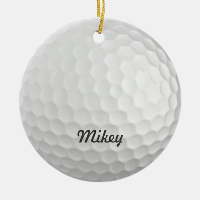 Ornement En Céramique Boule de golf personnalisable (Devant)