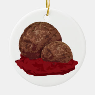 Ornement En Céramique Boulettes de viande en sauce