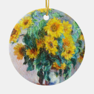 Ornement En Céramique Bouquet des tournesols, Claude Monet 1880