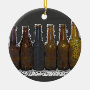 Ornement En Céramique Bouteilles de bière