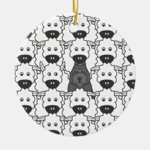 Ornement En Céramique Bouvier chez les moutons