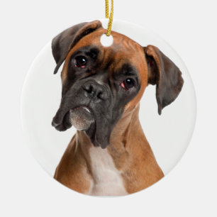 Ornement En Céramique Boxer Puppy
