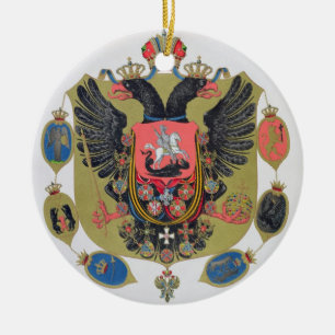 Ornement En Céramique Bras et bouclier de l'état de la Russie impérial
