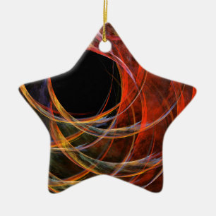 Ornement En Céramique Breaking the Circle Abstrait Art Star