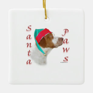 Ornement En Céramique Bretagne Espagne Père Noël Paws