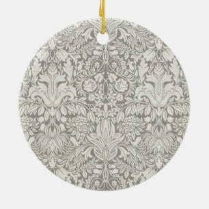 Ornement En Céramique brocade en dentelle blanche élégante