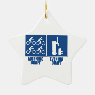 Ornement En Céramique Brouillon du matin, Brouillon du soir