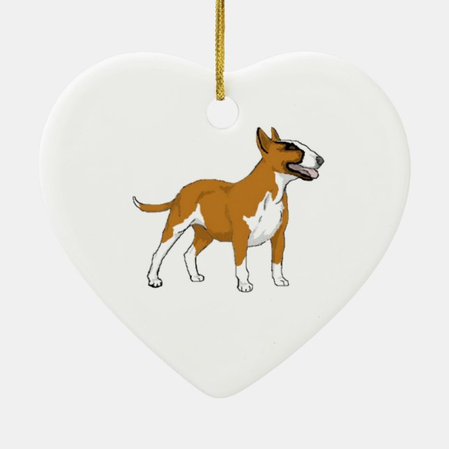 Ornement En Céramique Bull Terrier — Couleur (Dos)