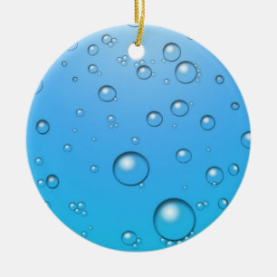 Ornement En Céramique Bulles claires, l'eau bleue