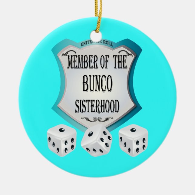 Ornement En Céramique Bunco - membre de l'ornement de fraternité de (Devant)