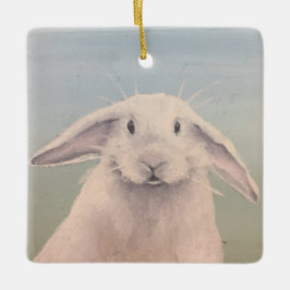 Ornement En Céramique Bunny Hello