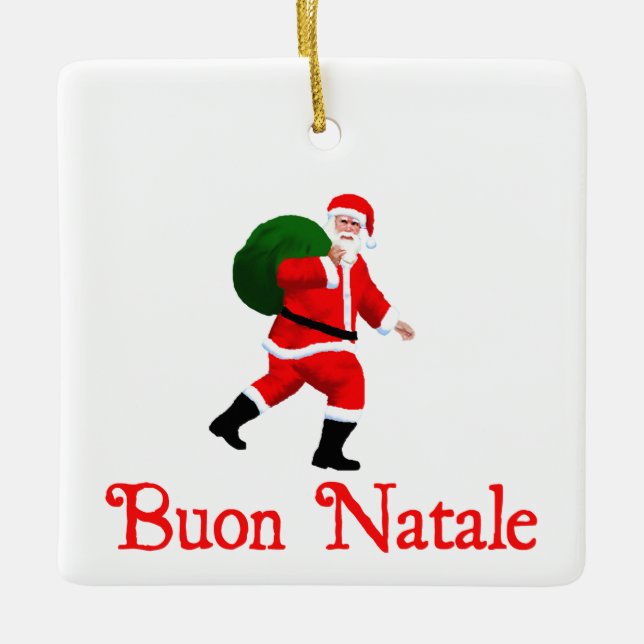 Ornement En Céramique Buon Natale - Père Noël (Devant)