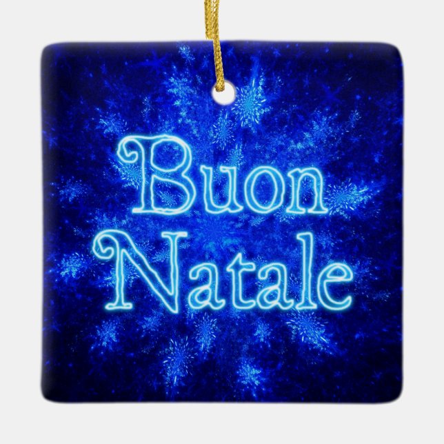 Ornement En Céramique Buon Natale - Snowburst (Devant)