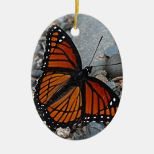 Ornement En Céramique Butterfly and Stones