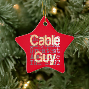 Ornement En Céramique Cable Guy Extraordinaire