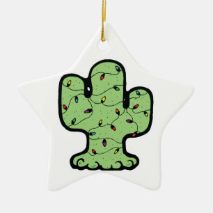 Ornement En Céramique cactus de noël