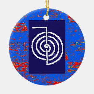 Ornement En Céramique Cadeau curatif de base de MODÈLE de symbole de