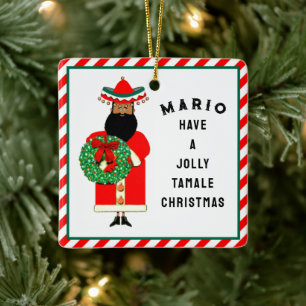Ornement En Céramique Cadeau de Noël mexicain personnalisé