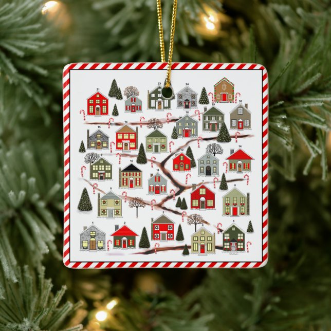 Ornement En Céramique Cadeau de Noël Realtor (Arbre)
