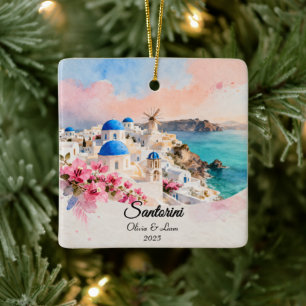 Ornement En Céramique Cadeau de voyage personnalisé pour couple