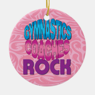Ornement En Céramique Cadeau d'entraîneur de gymnastique