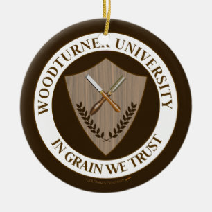 Ornement En Céramique Cadeau drôle pour l'université de Woodturner